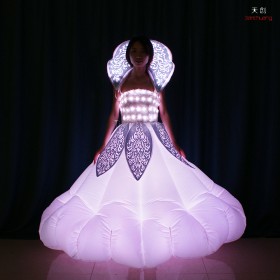 RF remote controlled led infatable dress for show